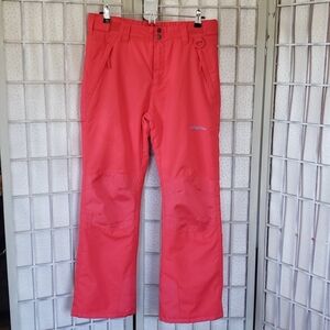 Arctix bright coral girls snow pants large